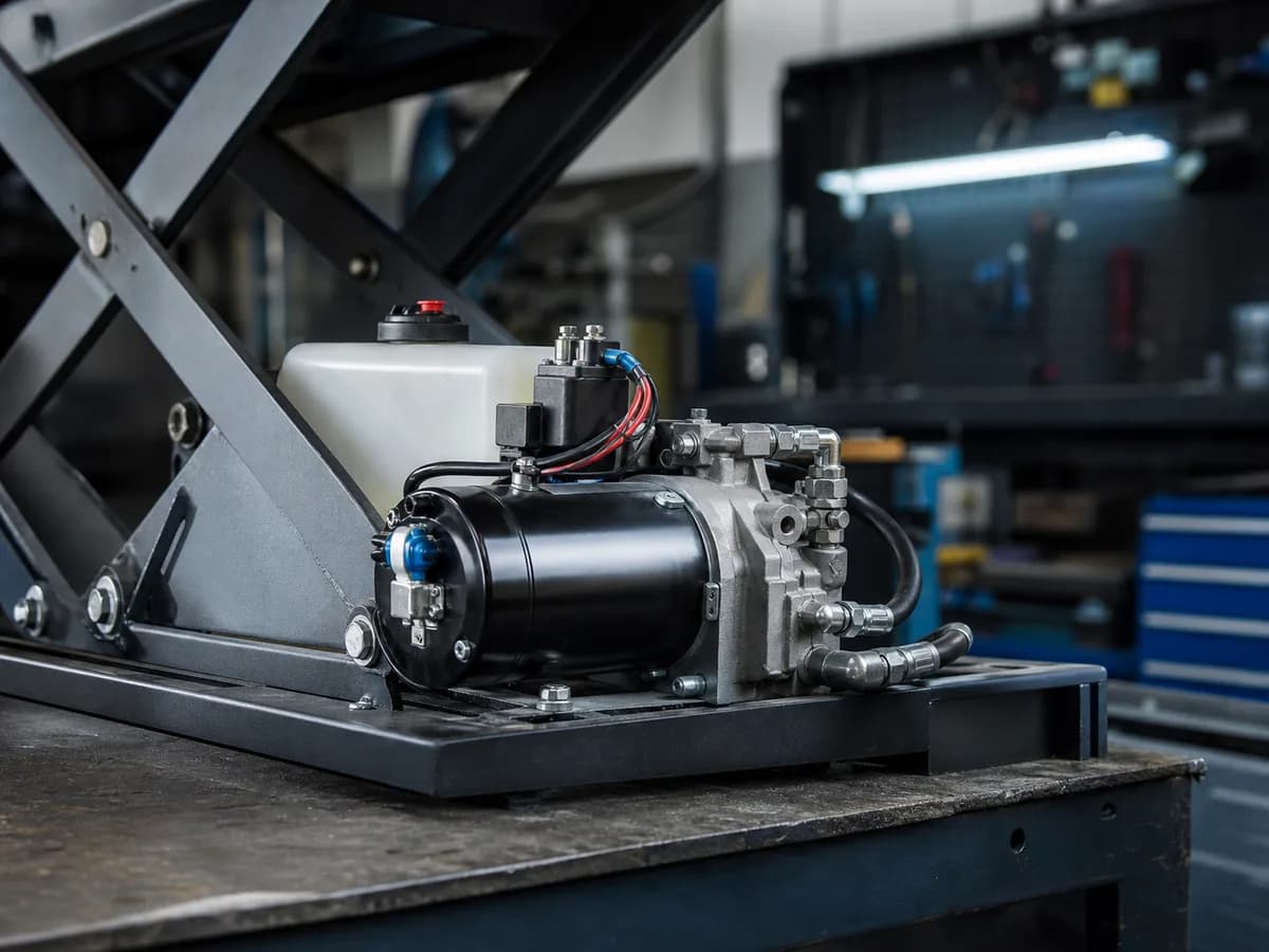 Brushed DC motor integrated into a high-starting-torque lift and pump assembly