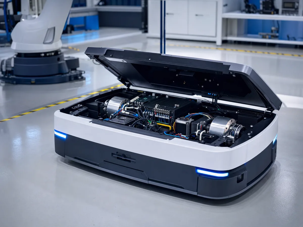 Brushless DC drive application inside an autonomous mobile robot platform